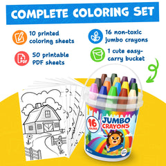 Momo & Nashi printed color sheets included for offline art activities