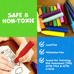 Momo & Nashi unbreakable jumbo crayons designed for rough toddler use
