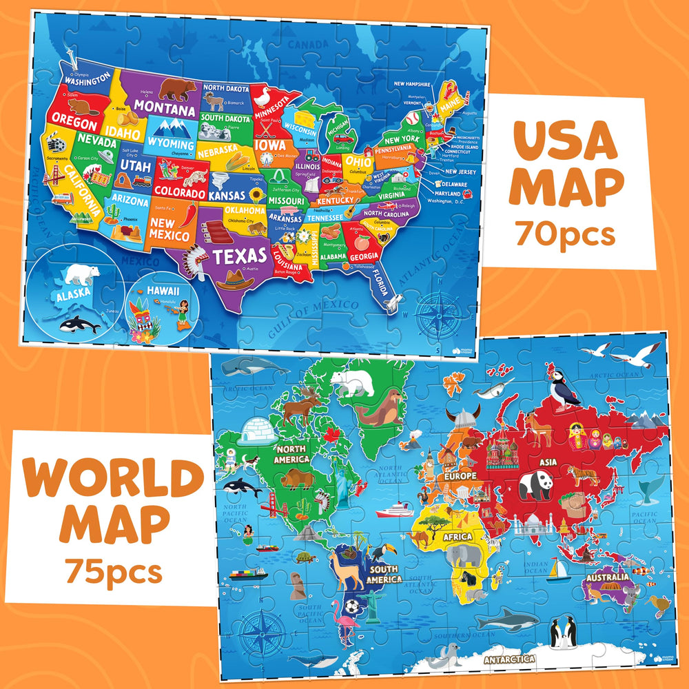 Momo Nashi US States Map puzzle aids state recognition
