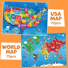 Momo Nashi US States Map puzzle aids state recognition