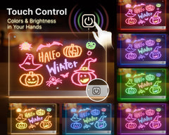 Momolumen LED Note Board color cycle enables mood lighting for celebrations.