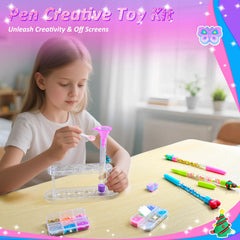 MOMUSE 50 accessories creative pen making session with bright colors and sparkling sequins.