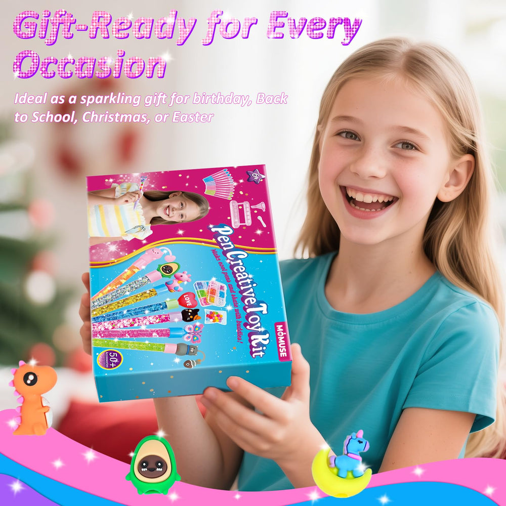 MOMUSE 50 accessories finished sparkly pens showcase completed crafts and personal style.