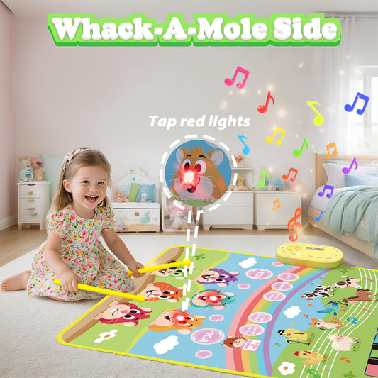 MOMUSE floor piano-keys play showcases large, touch-responsive keys for lively learning sessions.