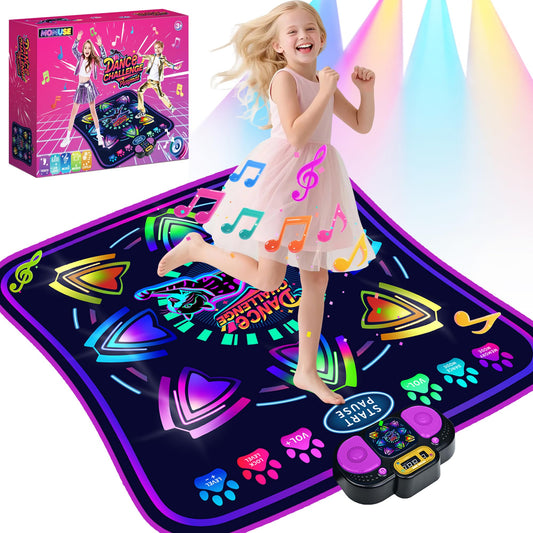 MOMUSE Kids Dance Mat display shows progress and cues to boost rhythm.