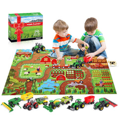 Moncasso tractor toy with realistic details for imaginative farming play.