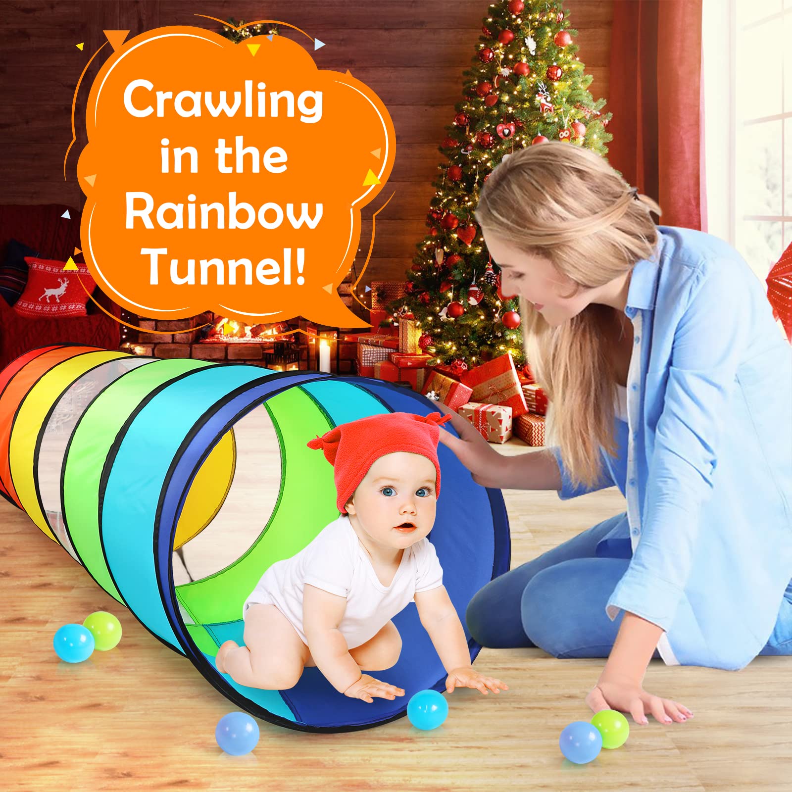 Moncoland tunnel folds flat for compact storage and portability
