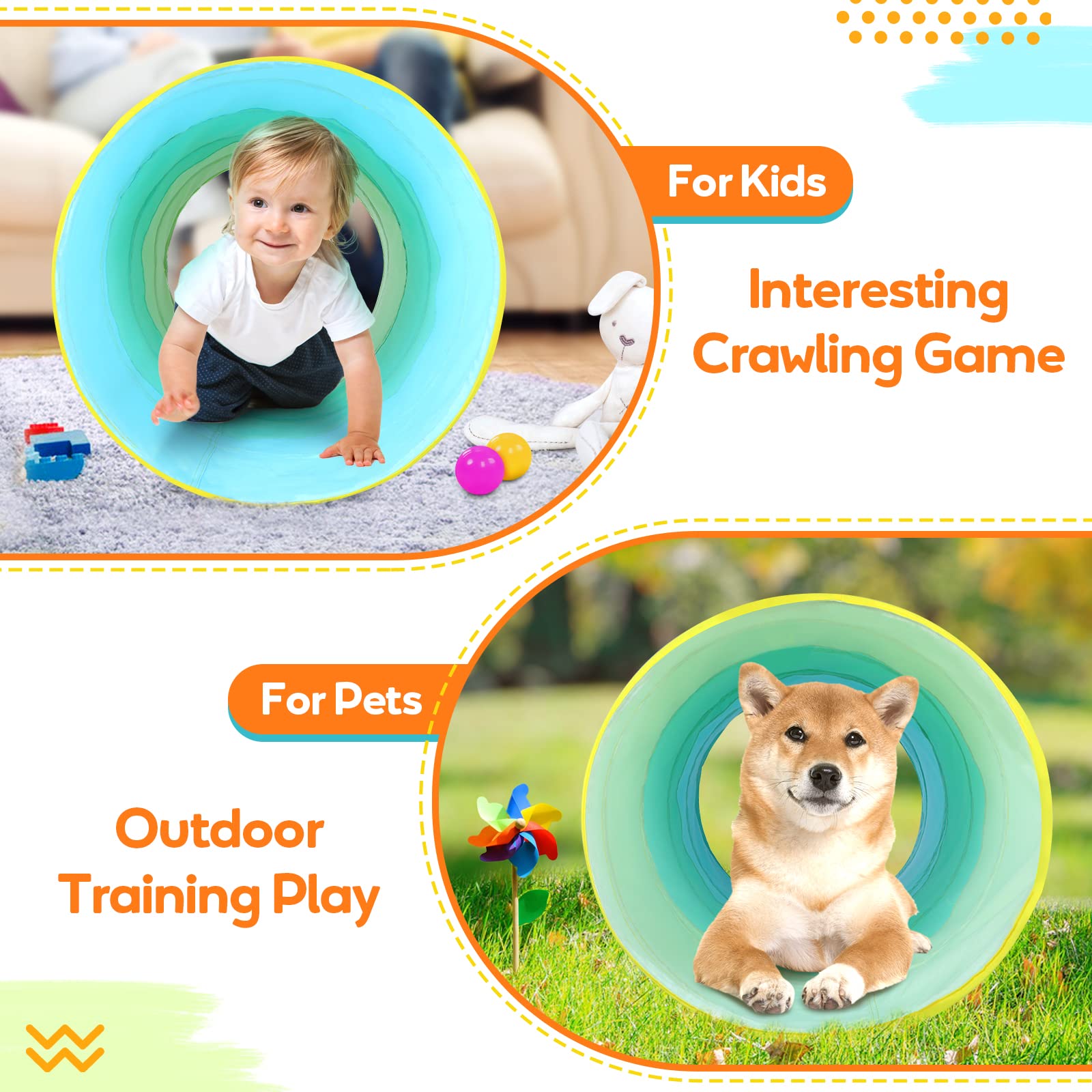 Moncoland pet friendly tunnel used for small pets.