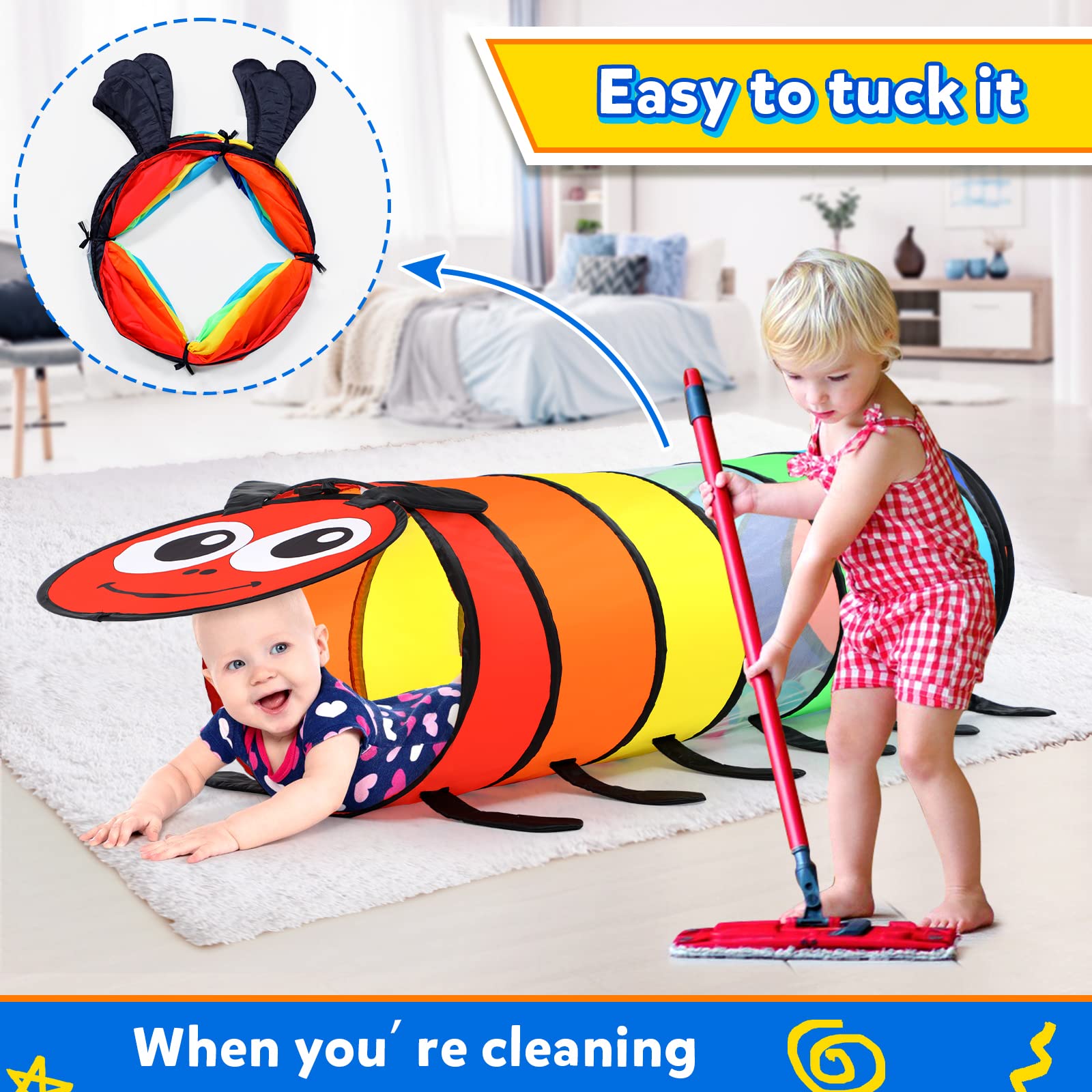 Moncoland tunnel as obstacle course for kids and gentle agility fun