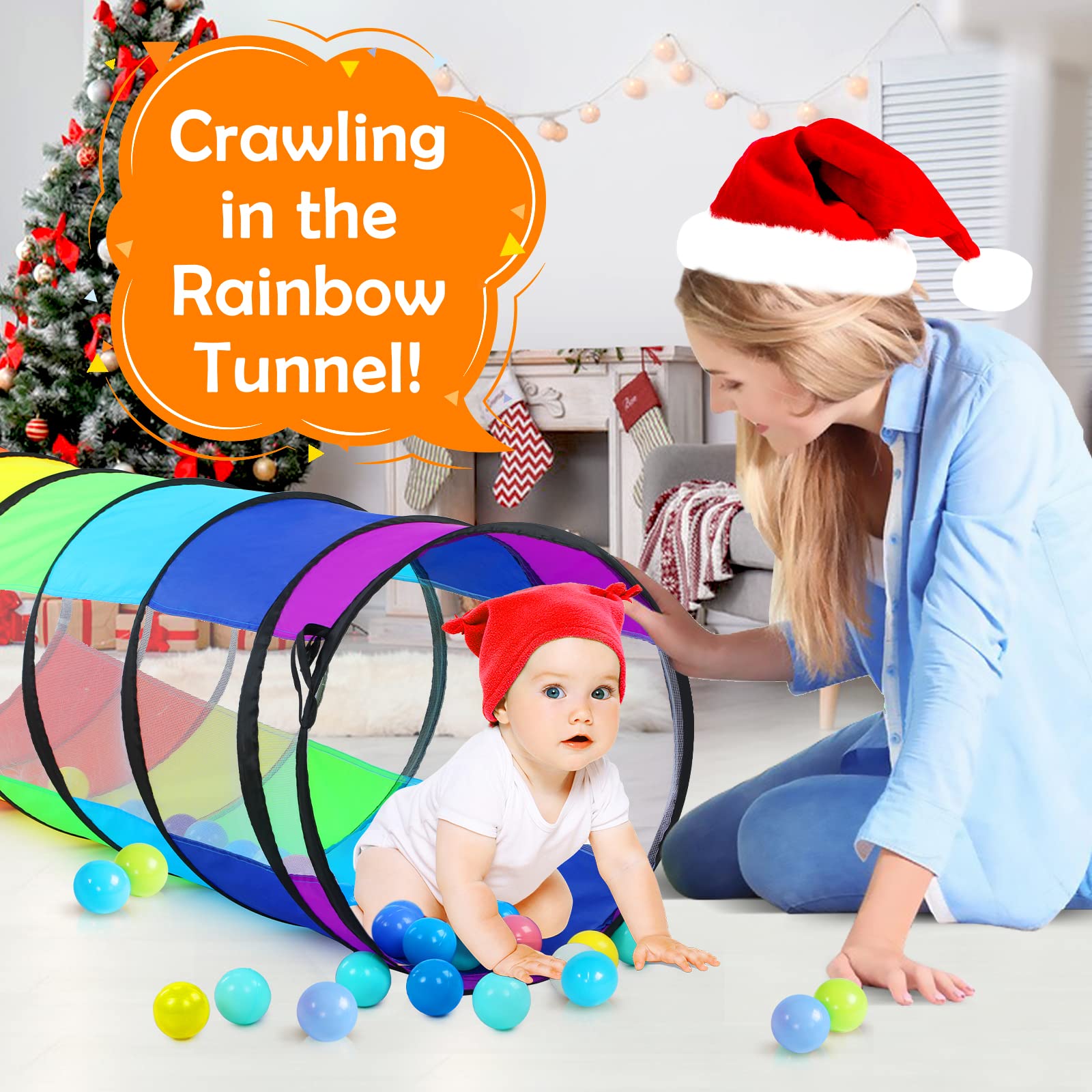Moncoland tunnel with peekaboo-friendly design invites interactive games with family and pets.