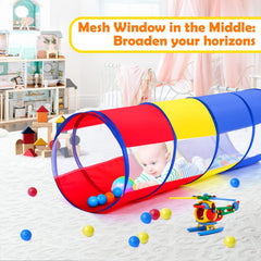 Moncoland kids tunnel used for indoor-outdoor play sessions with children.