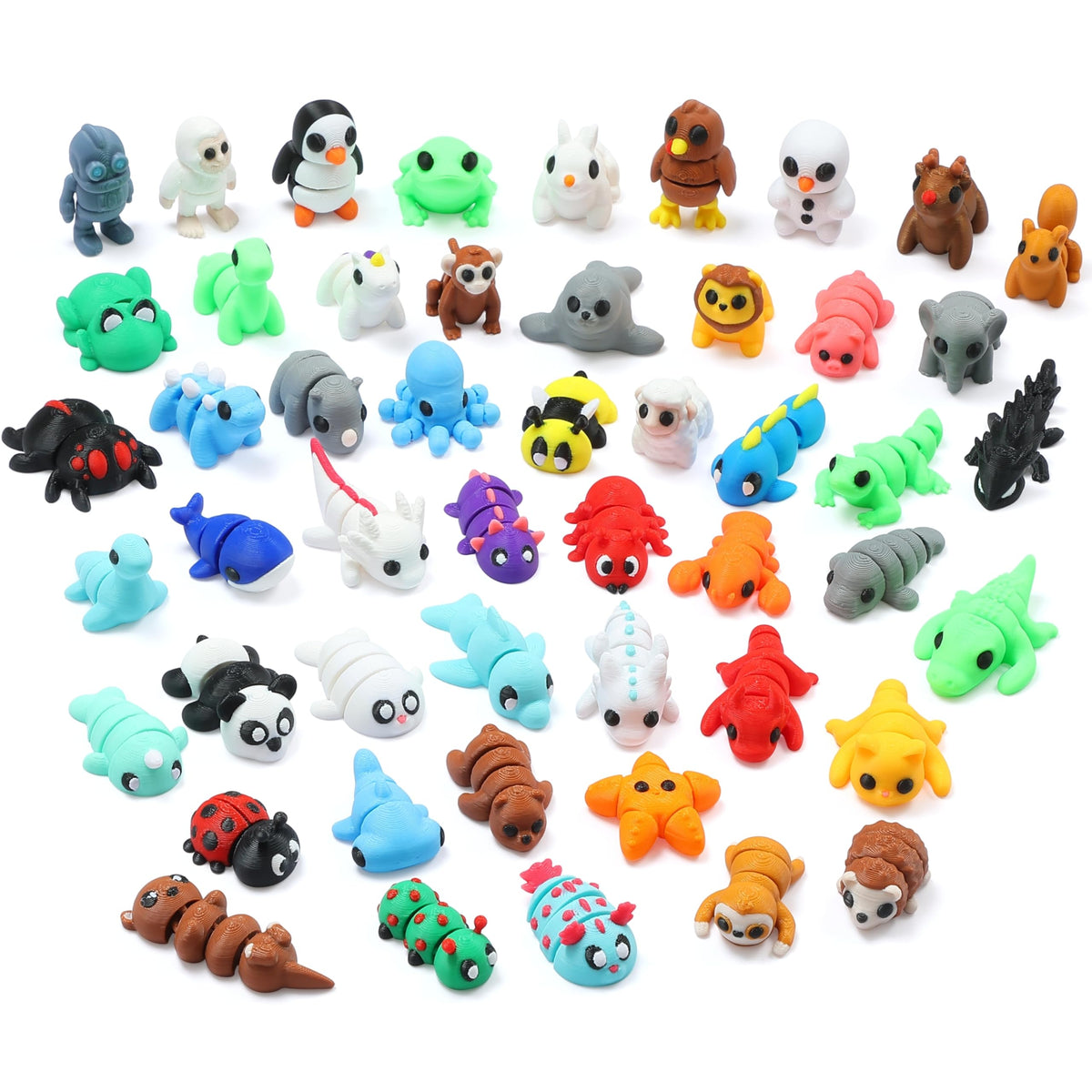 MONJITA mini animal figurines detailed textures for desk decor and collection