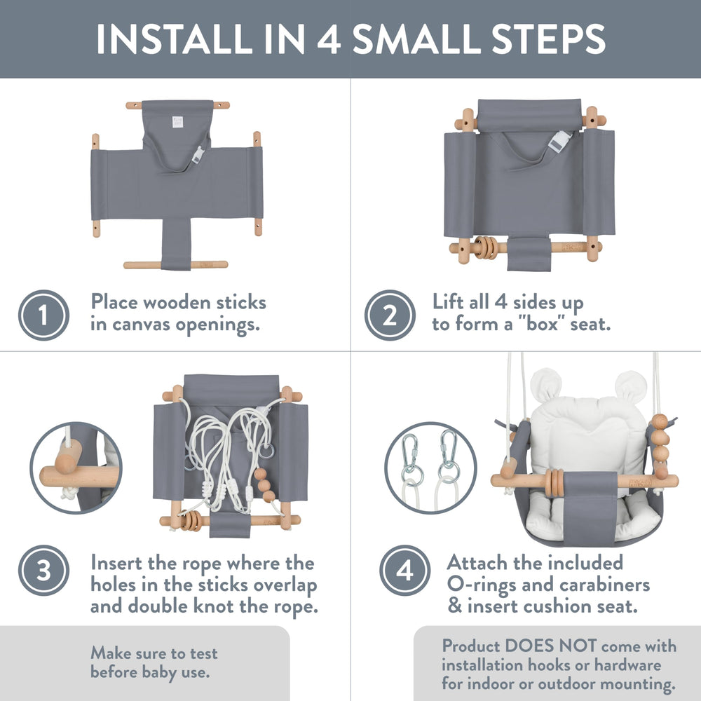 Monkey & Mouse safety belt and suspension points enhance stability.