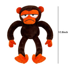 Monkey plush child holding moment, comforting companion after school