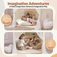 Monobeach beige frame and fabric highlight safe, child-friendly design.