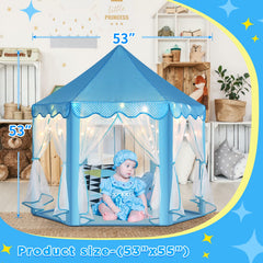 Monobeach Princess Castle Play Tent with star lights, ready as a gift.