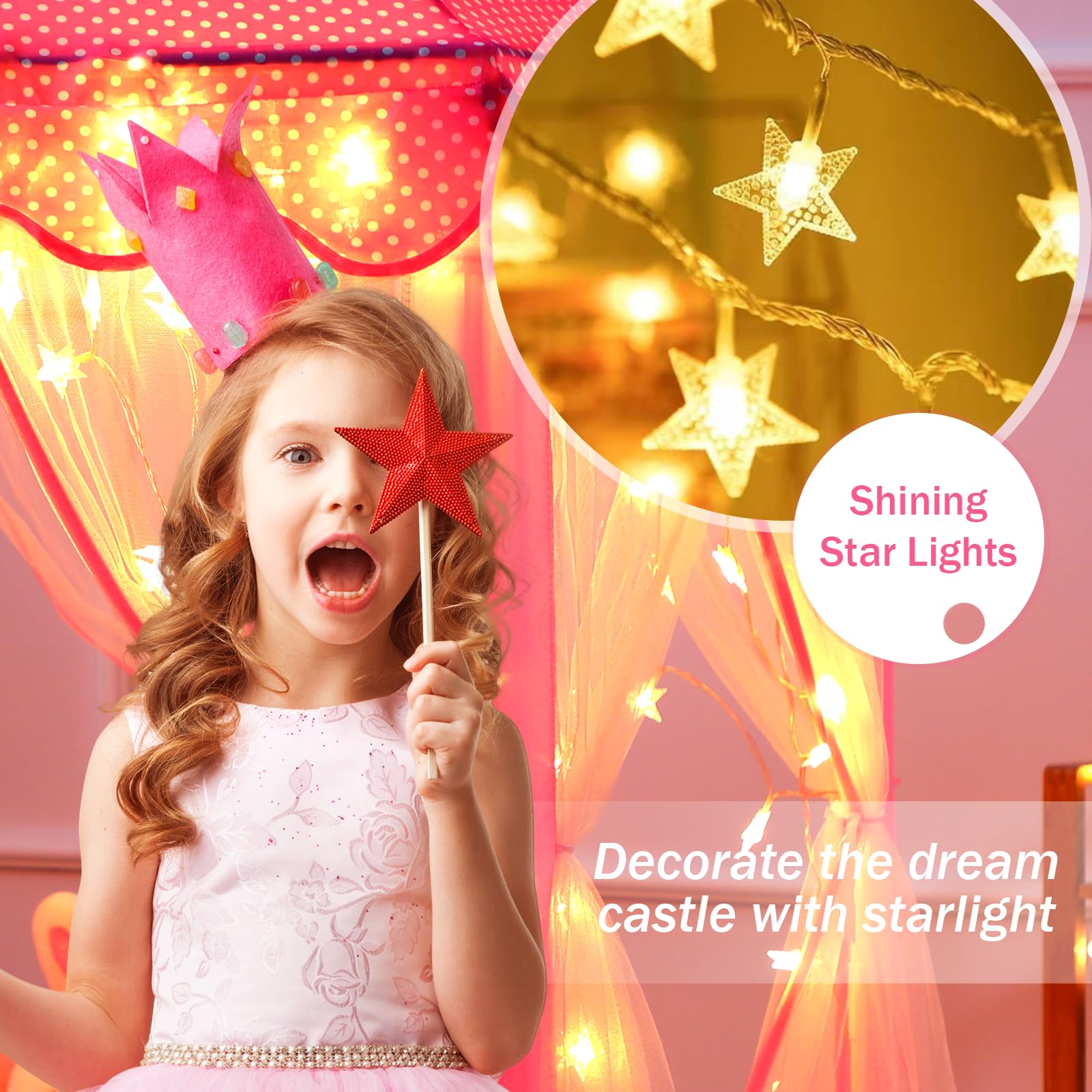 Monobeach Princess Tent 55x53 inches offers generous space for kids to play.