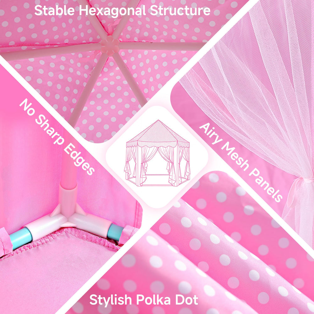 Monobeach Princess Tent 55x53 inch dimensions for flexible setup.