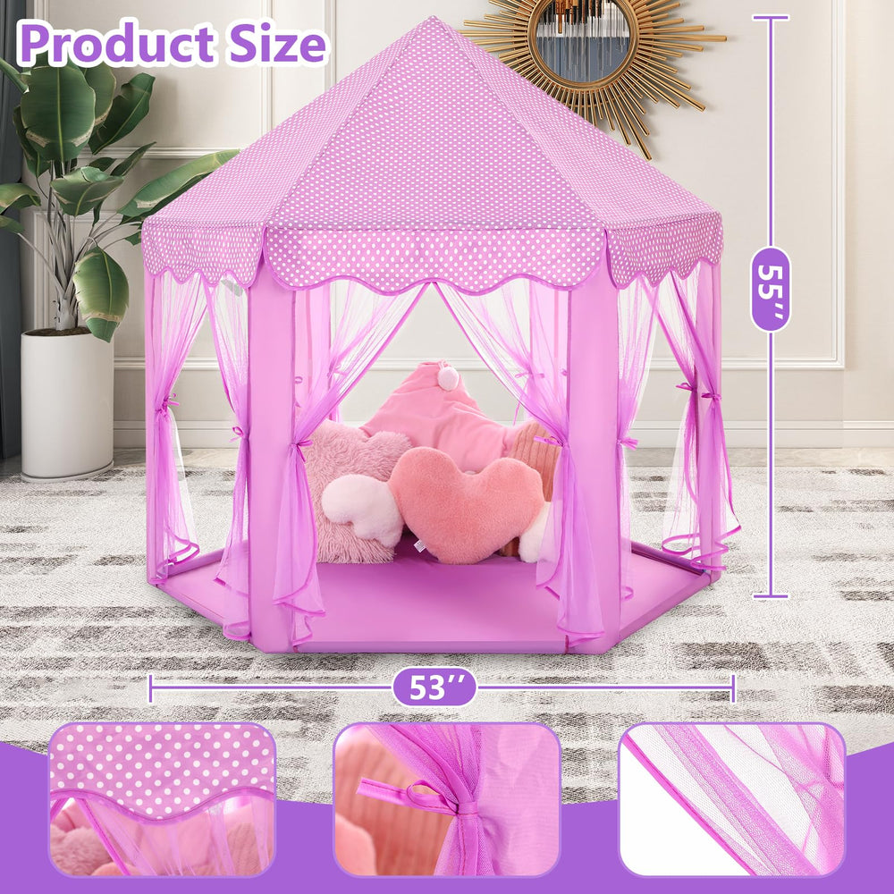 Monobeach Princess Tent easy assembly with included poles and connectors.