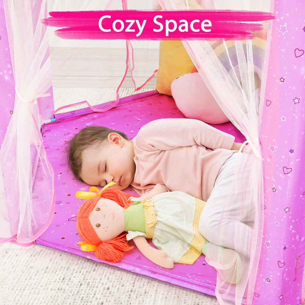 Monobeach Princess Tent durable polyester fabric for long-lasting fun.