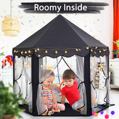 Monobeach Princess Tent star lights provide a cozy ambience for stories