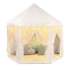 Monobeach White Princess Tent creates a cozy indoor play space with princess charm.