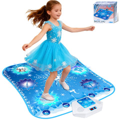 monochildoing frozen dance mat front view with LED lights for active play.