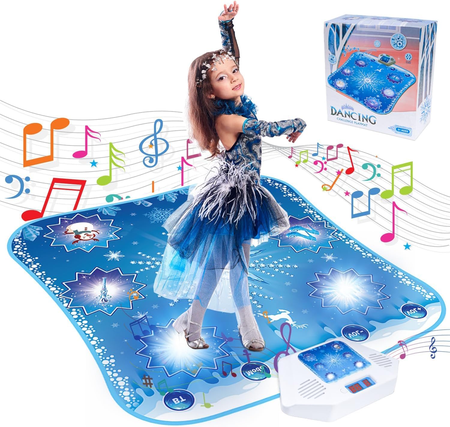 monochildoing frozen dance mat easy wipe-clean surface for quick tidy.