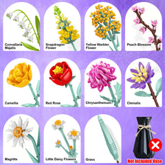 MONOFUN Flower Bouquet Building Set lily-of-the-valley bloom creates a delicate, calming display