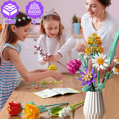 MONOFUN Flower Bouquet Building Set snapdragon bloom adds a bright, dynamic touch