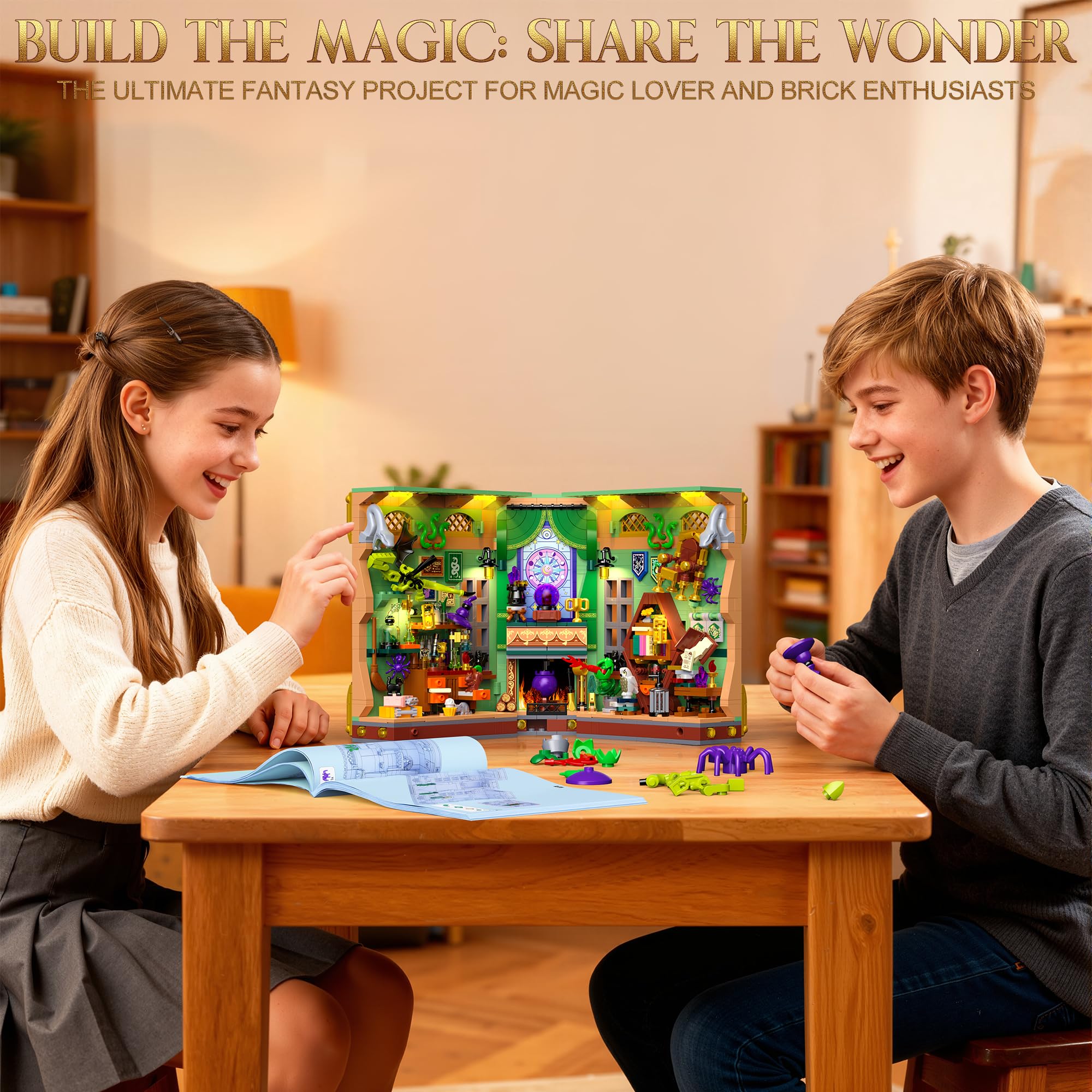 MONOFUN Magic Booknook open view reveals the tiny diorama and storytelling vibe