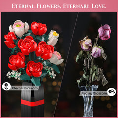 MONOFUN rose bouquet assembly pieces enabling customizable height and shape