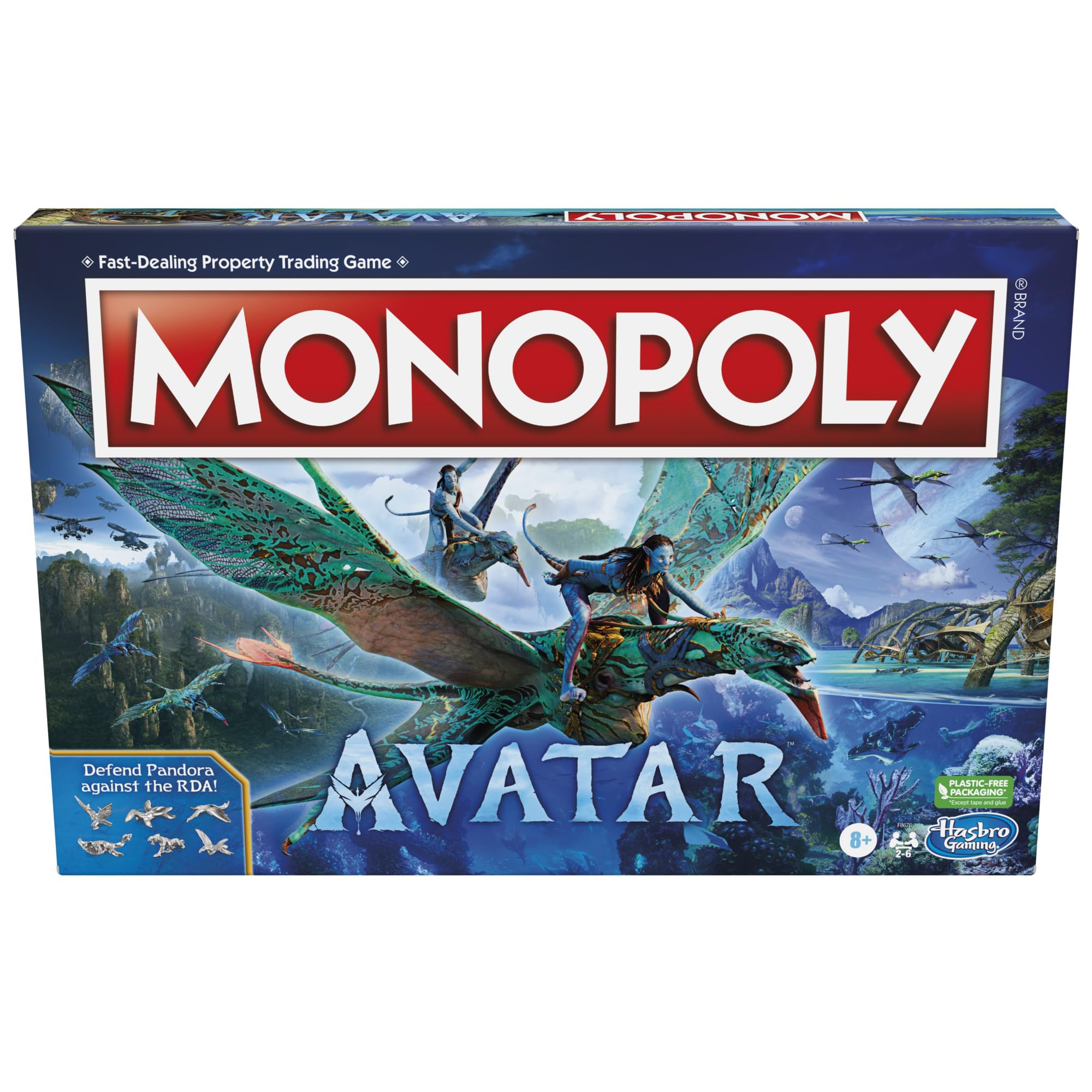 Monopoly Avatar Edition game board display with Pandoran locations and connection paths.