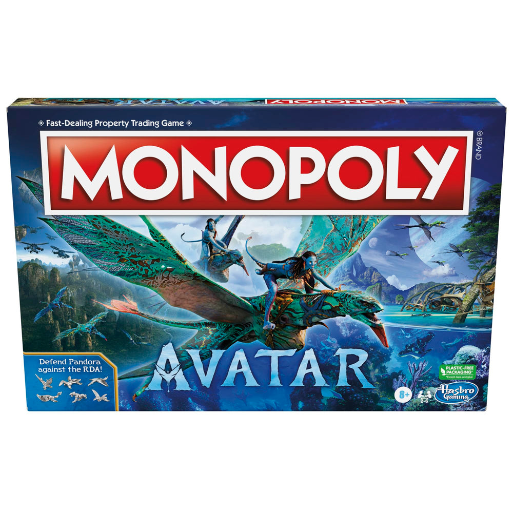 Monopoly Avatar Edition game board display with Pandoran locations and connection paths.