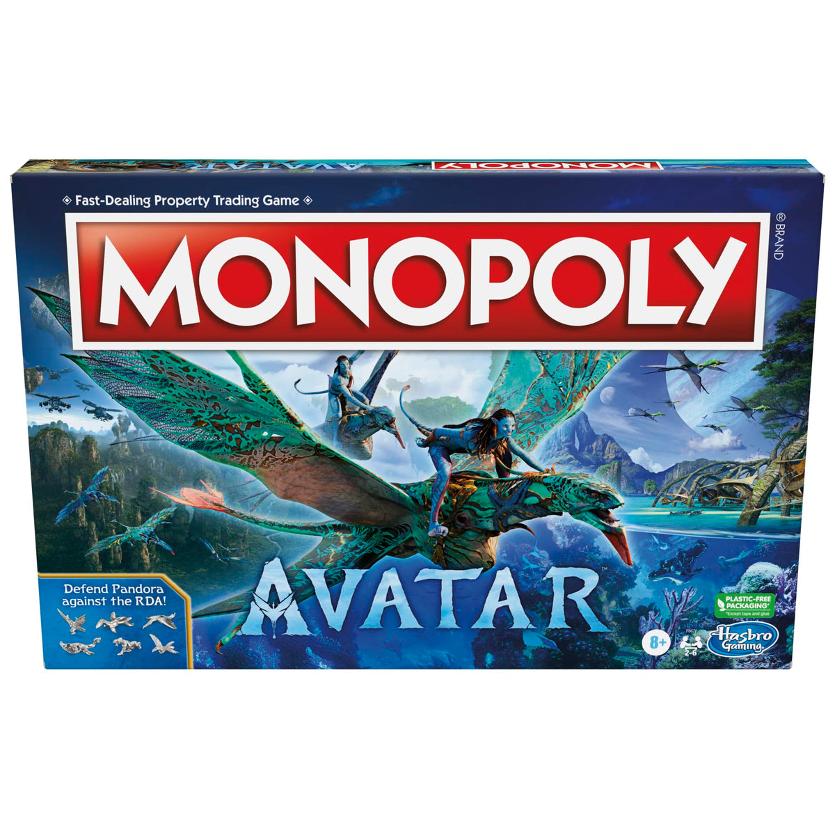 Monopoly Avatar Edition game board display with Pandoran locations and connection paths.