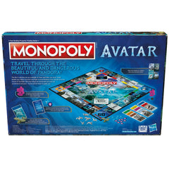 Monopoly Avatar Edition packaging box showcasing Avatar artwork and family-friendly play.