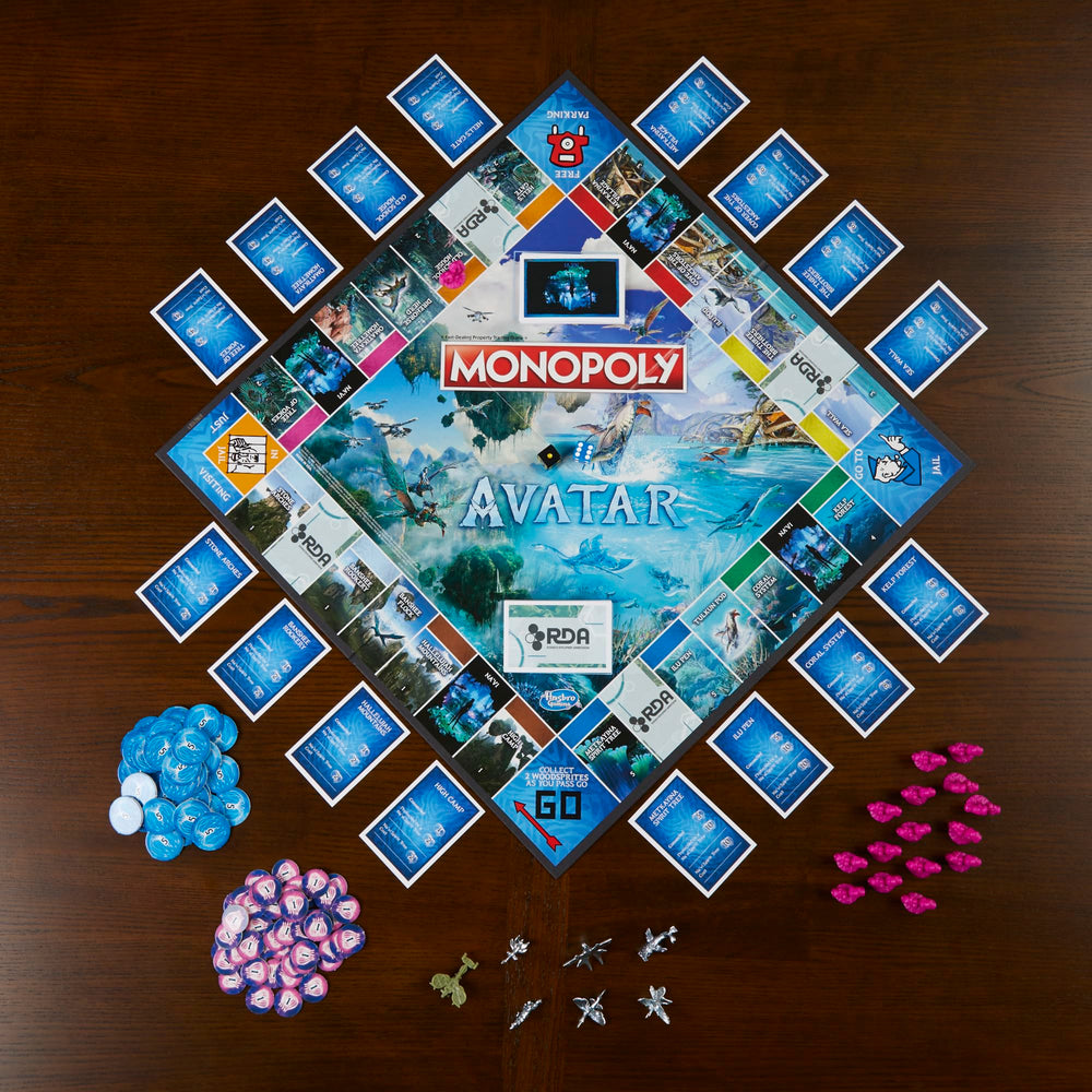 Monopoly Avatar Edition Pandoran location cards for strategic connections.