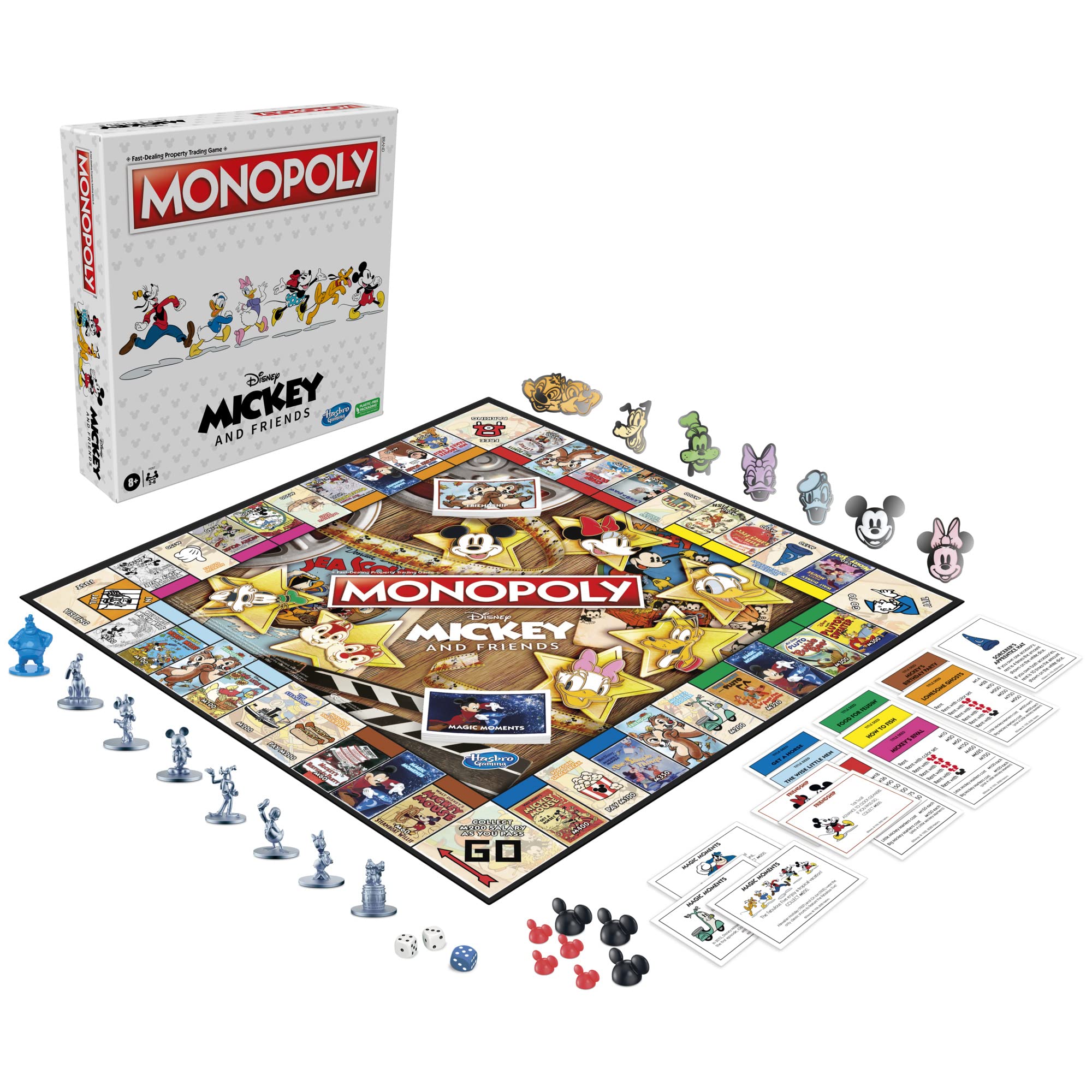 Monopoly Disney tokens including Mickey, Minnie, and friends for versatile gameplay
