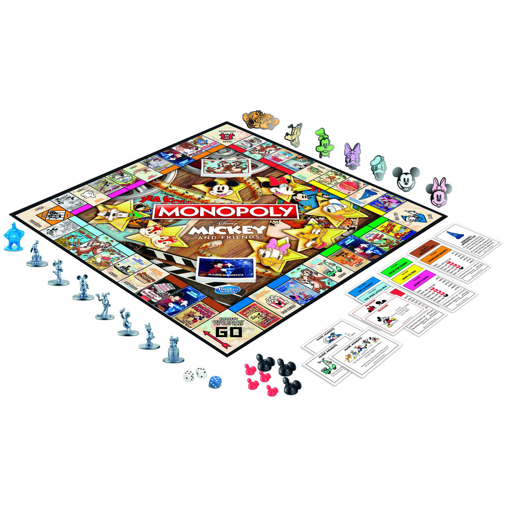 Monopoly Mickey and Friends collector rulebook highlights themed elements