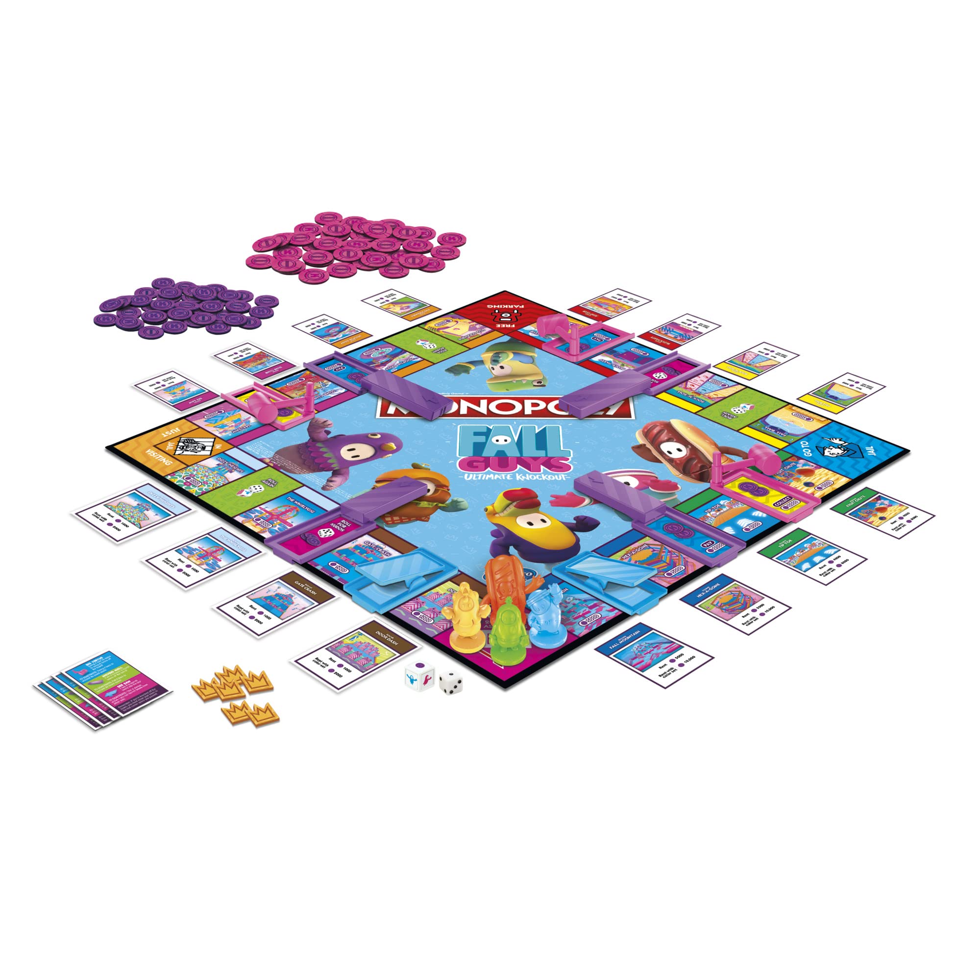 Monopoly Fall Guys Knockout Die image sparks interactive turns and unpredictable strategy.