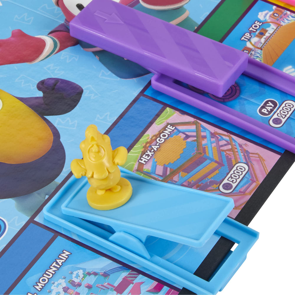 Monopoly Fall Guys unboxing image captures components and quick assembly.