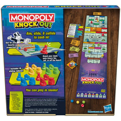 Monopoly Knockout tokens in four colors ready for fast rounds