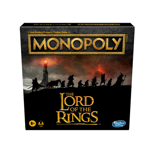 Monopoly Lord of the Rings Edition game setup for family night, ready to play