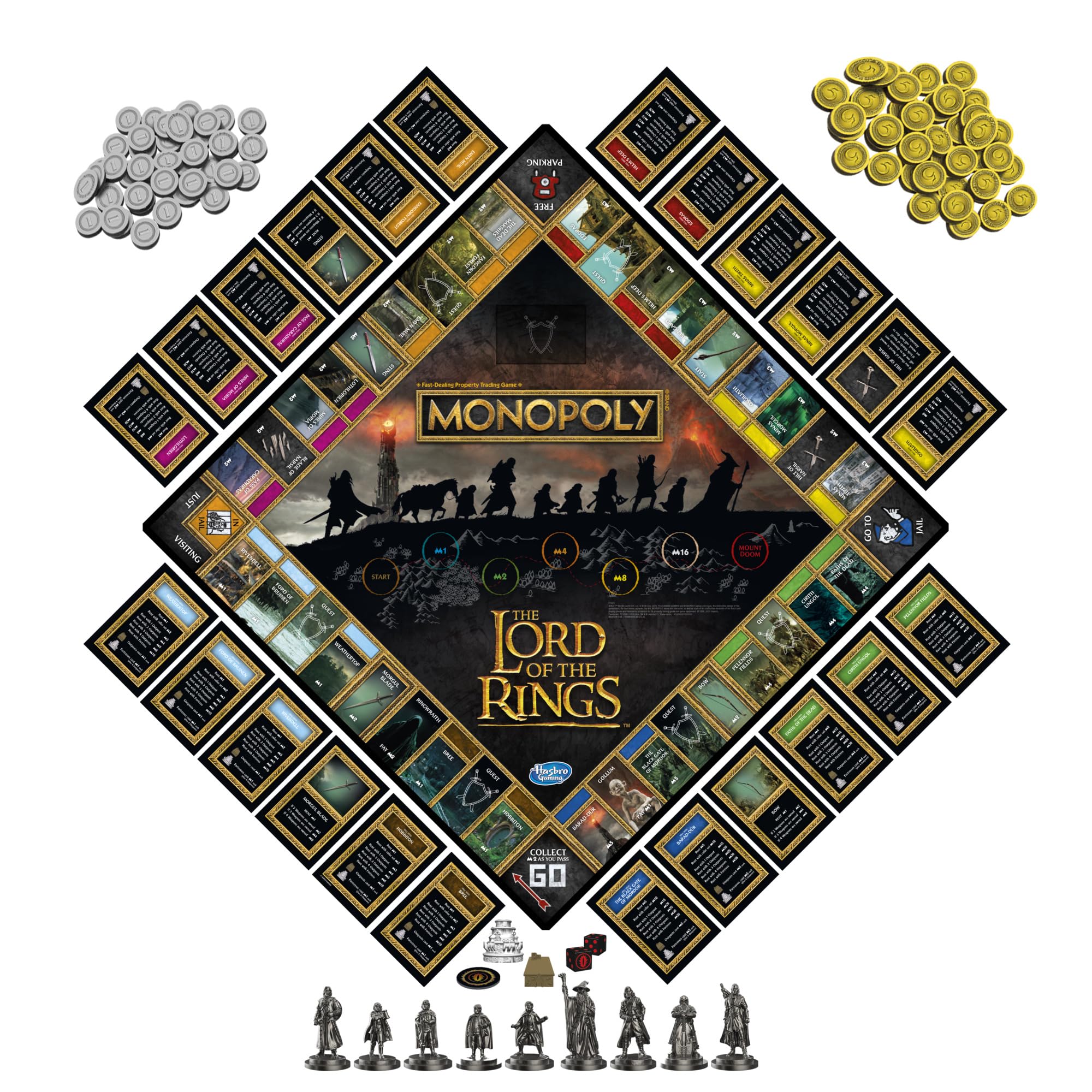 Monopoly Lord of the Rings Edition Ring of Power token ready for strategic moves