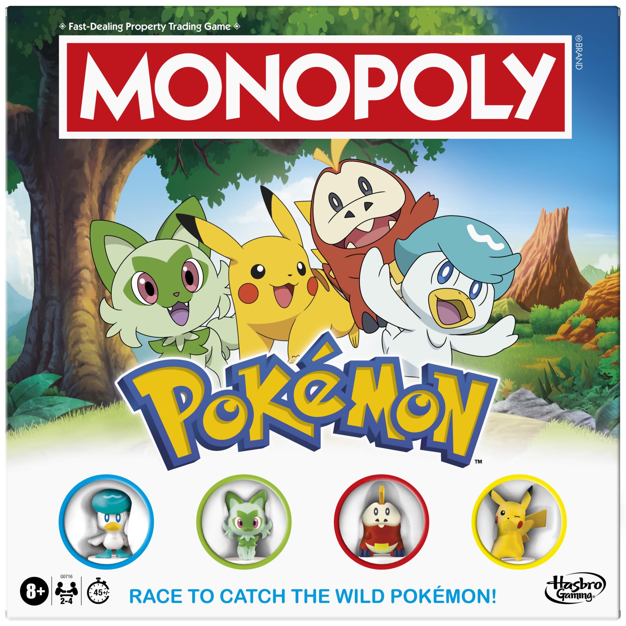 Monopoly Pokémon Edition board game cover, ideal for family game nights.