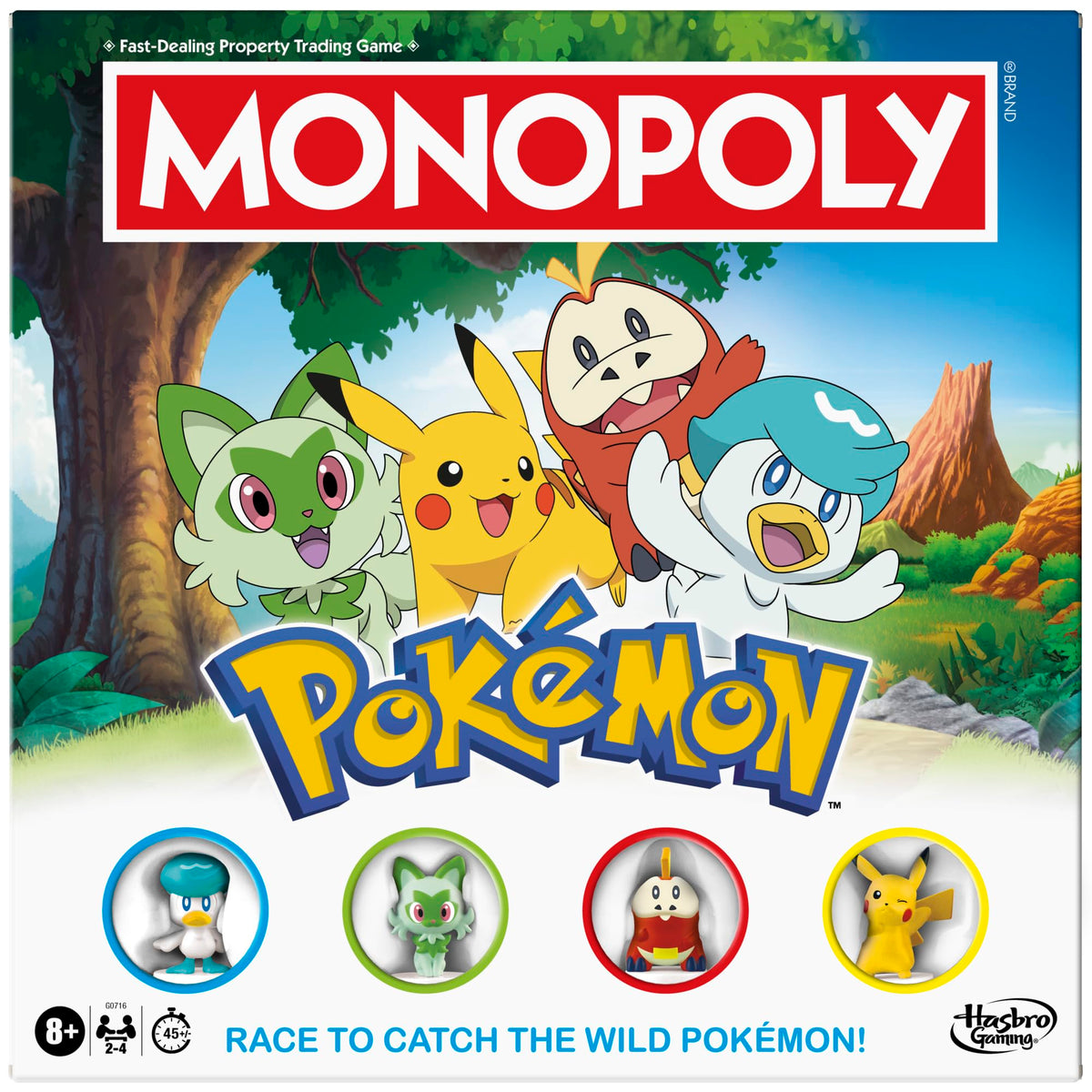 Monopoly Pokémon Edition board game cover, ideal for family game nights.