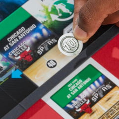 Monopoly Prizm NBA 2nd Edition award contest cards in use.