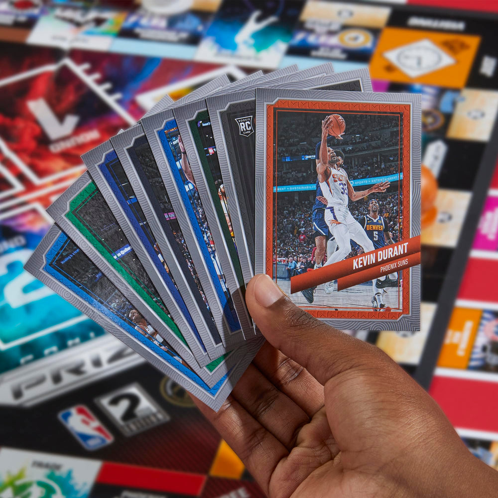 Monopoly Prizm NBA 2nd Edition game board section showing NBA games.