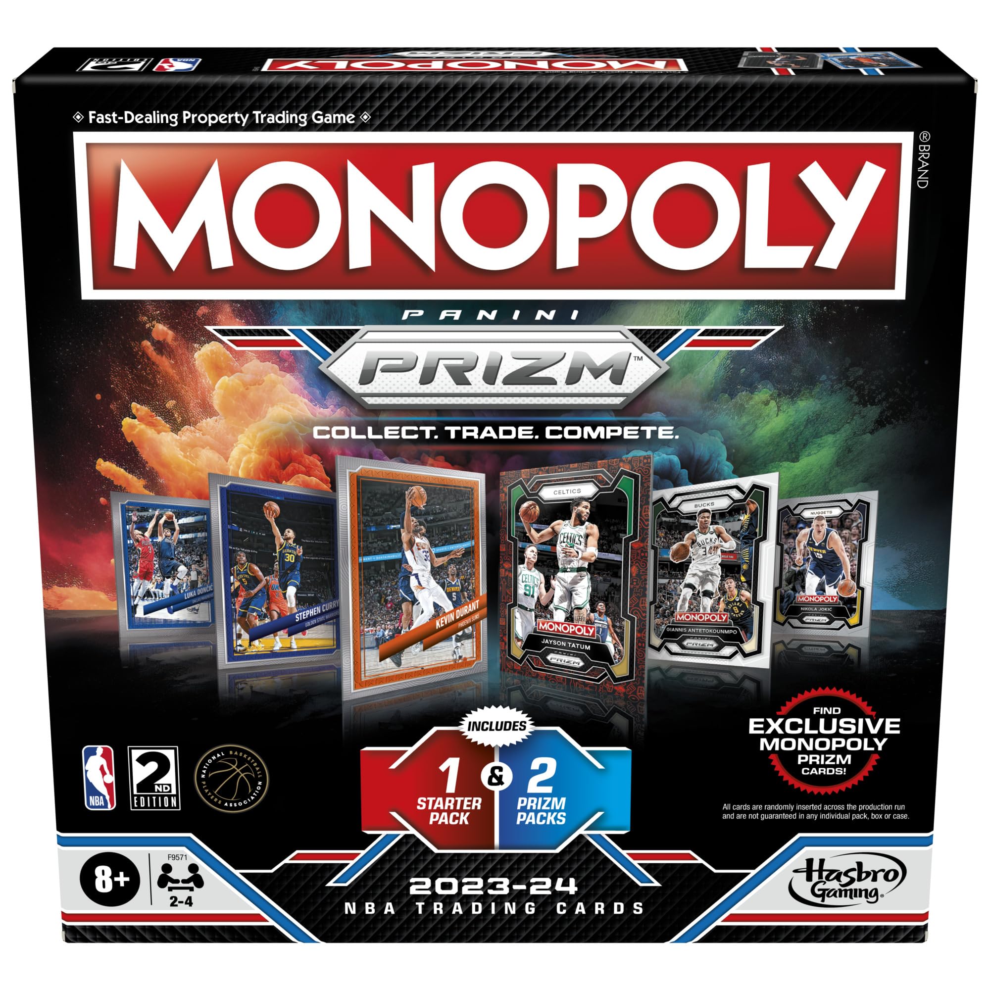Monopoly Prizm NBA 2nd Edition starter pack box for family game night.