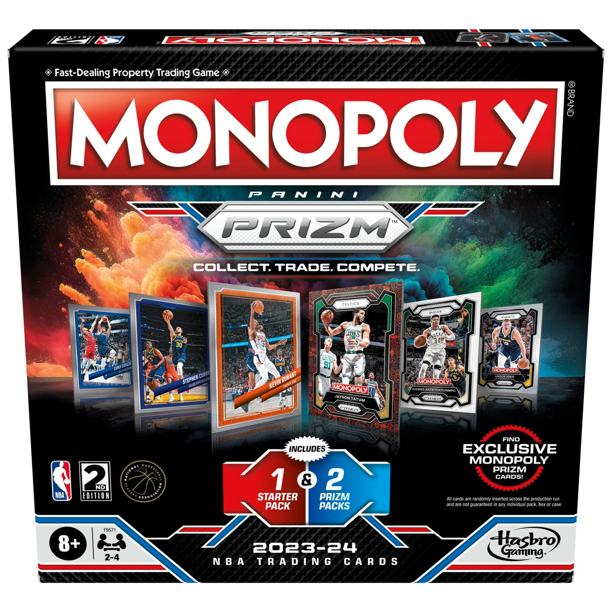 Monopoly Prizm NBA 2nd Edition starter pack box for family game night.